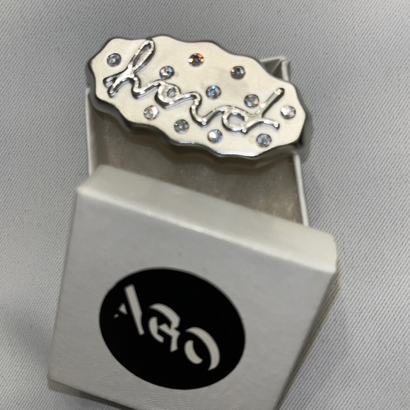 Pray Hard silver pin with rhinestones by Art Gallery of Ontario - Picture 5 of 9